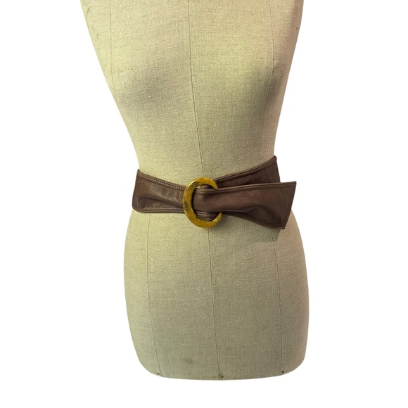 Genuine VICTORIA TEA Brown Genuine Leather Belt For Women Small - Picture 1 of 9